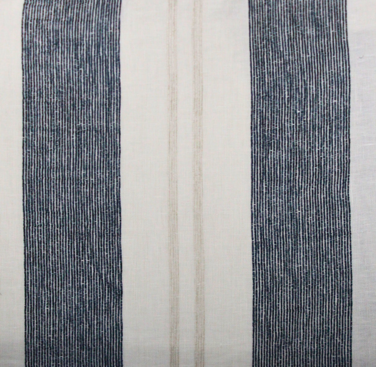 Bold blue and white fabric for coastal or nautical themed window treatments.