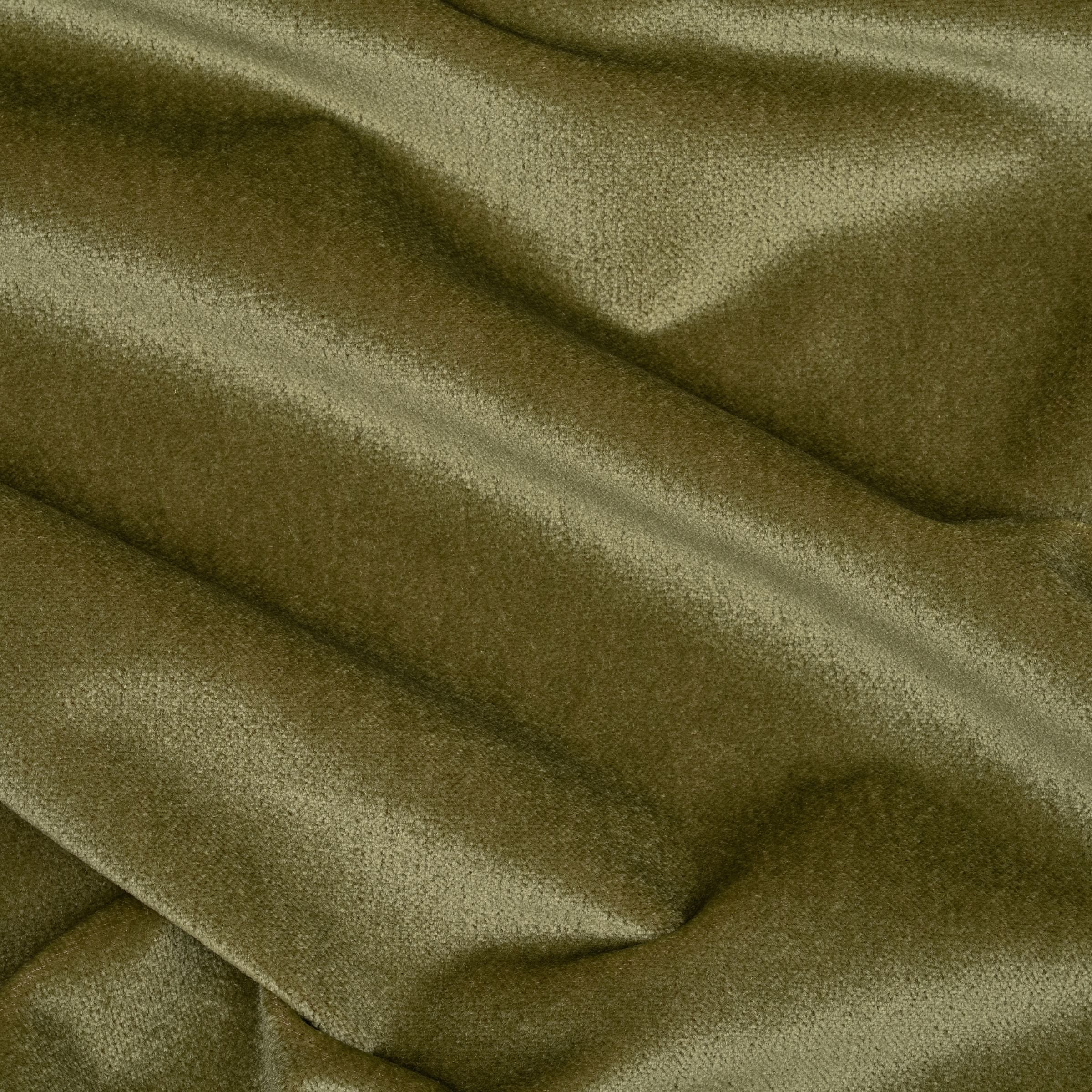 Light algae green velvet with light sheen and wavy folds