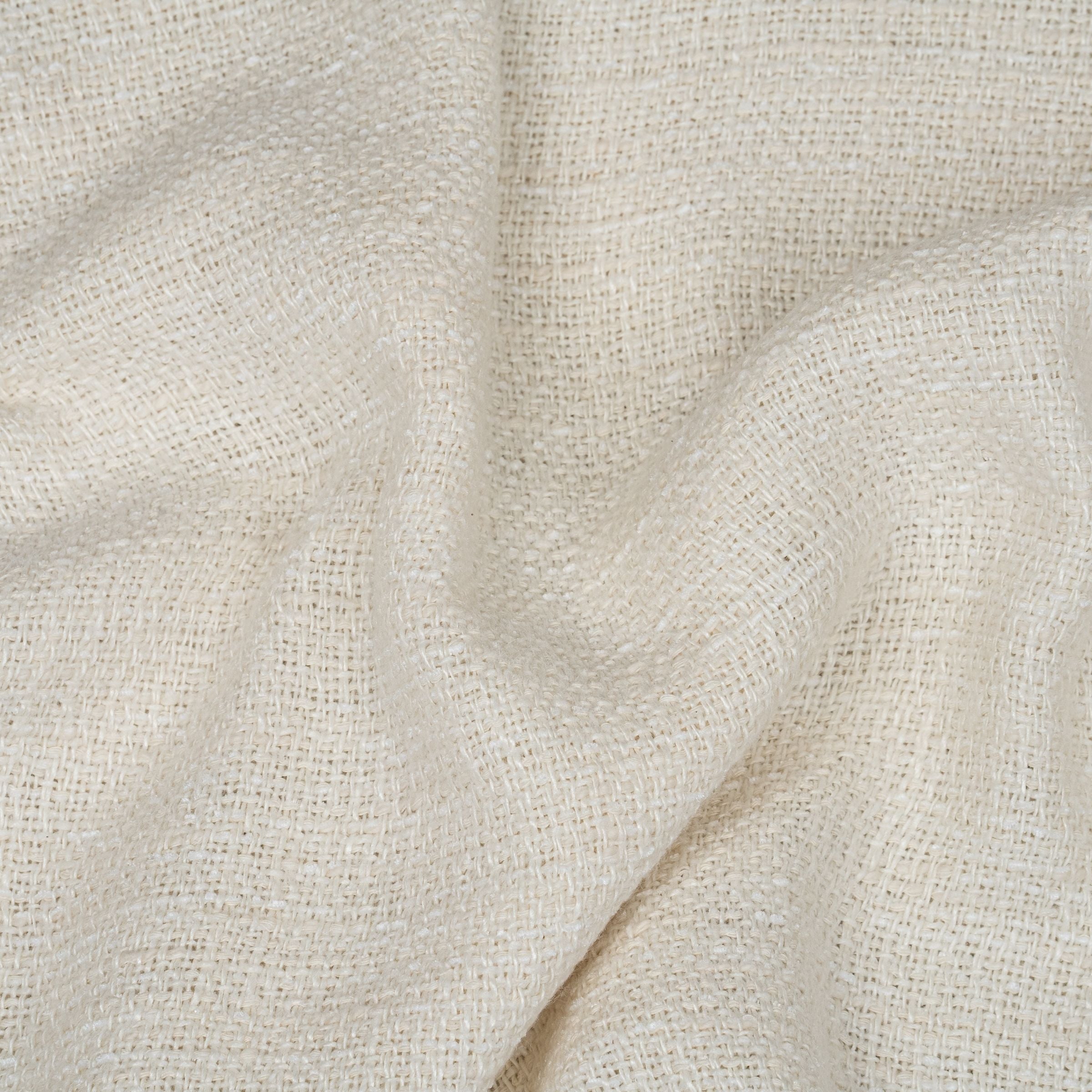 White weave fabric with subtle folds