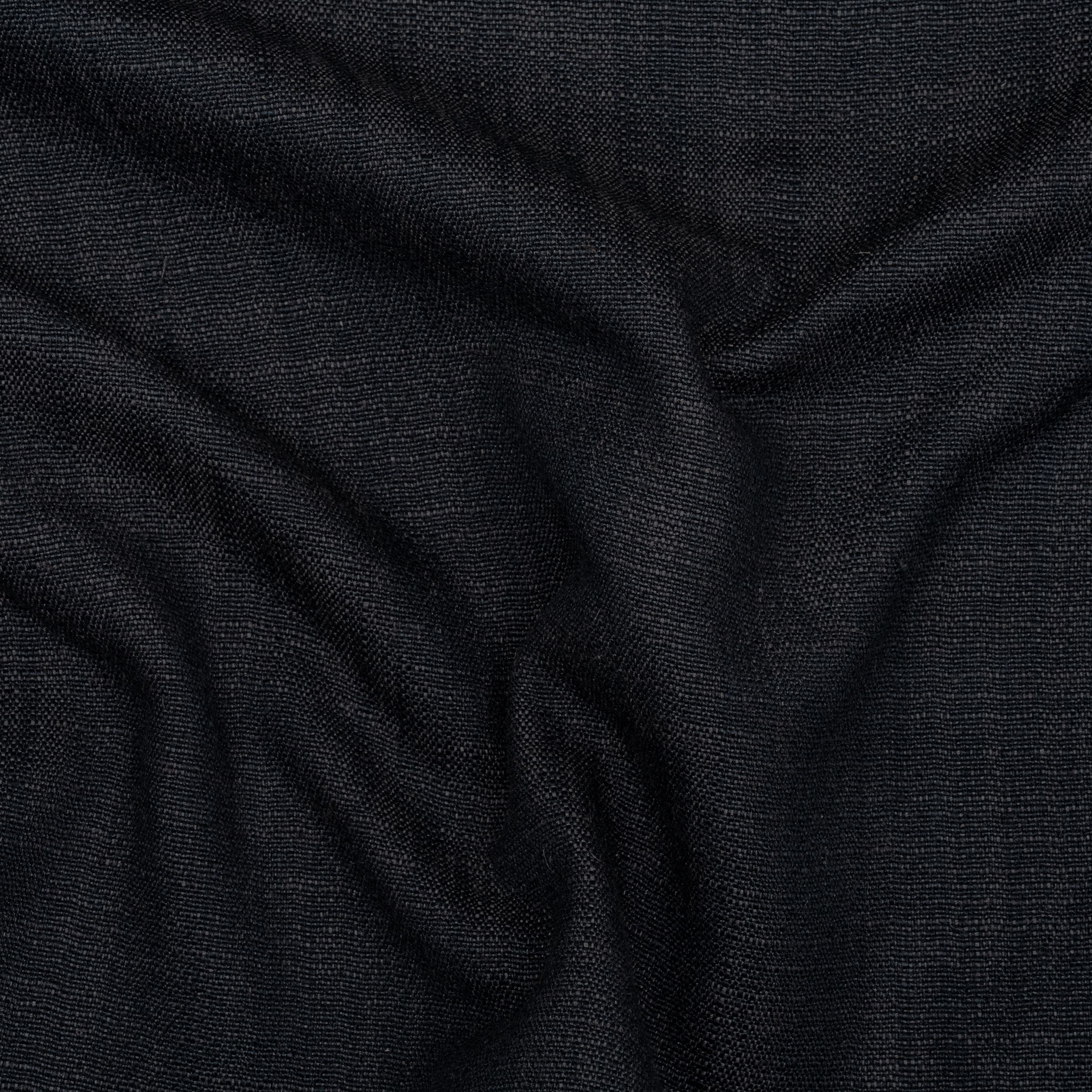 Close-up of black fabric with a subtle textured pattern
