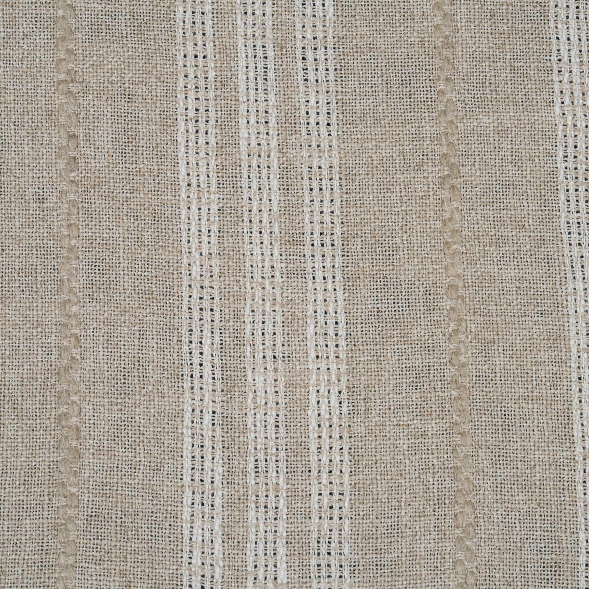 Textured fabric with vertical stripes in beige and white
