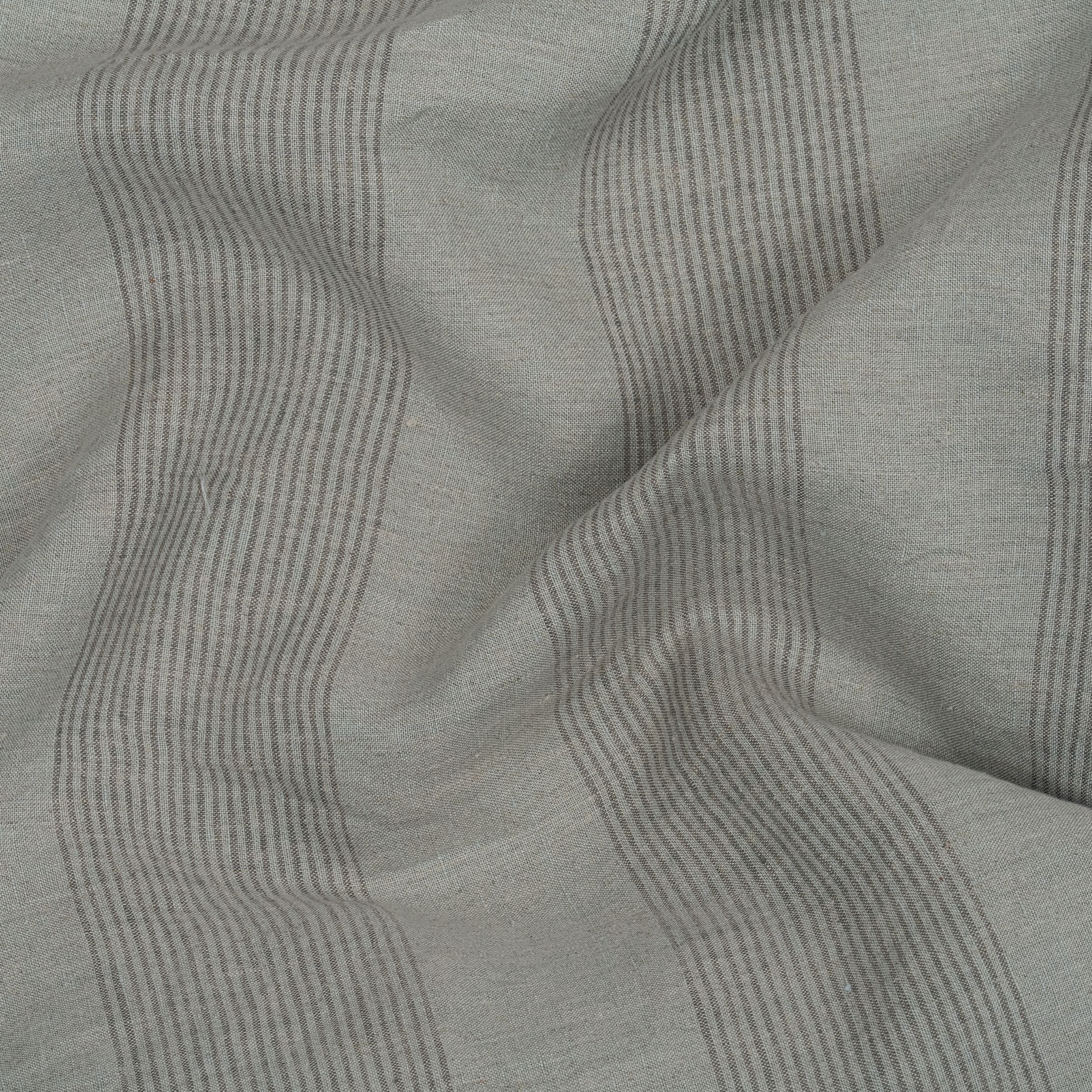 Striped gray fabric with subtle folds
