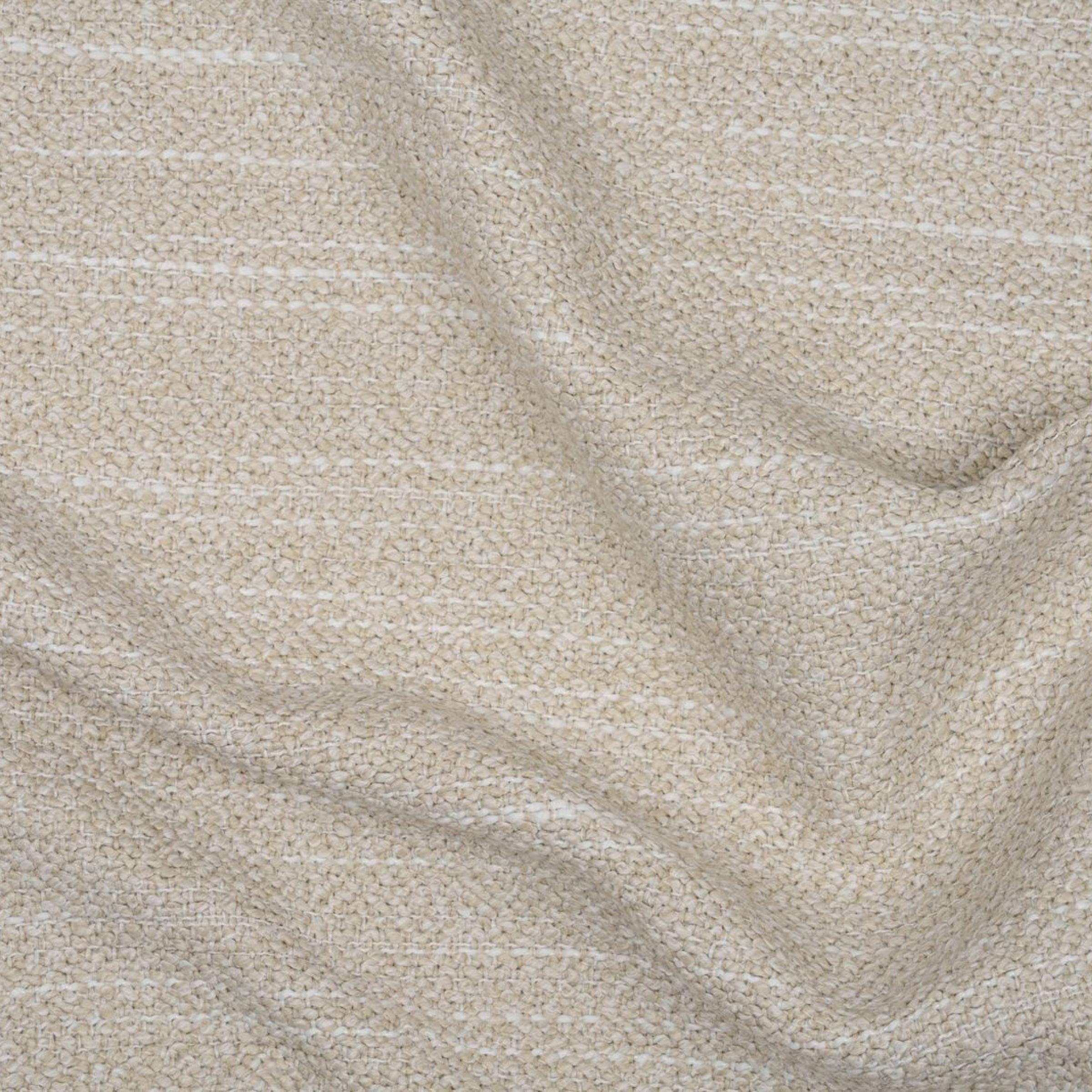 Beige and white upholstery texture swatch with subtle folds