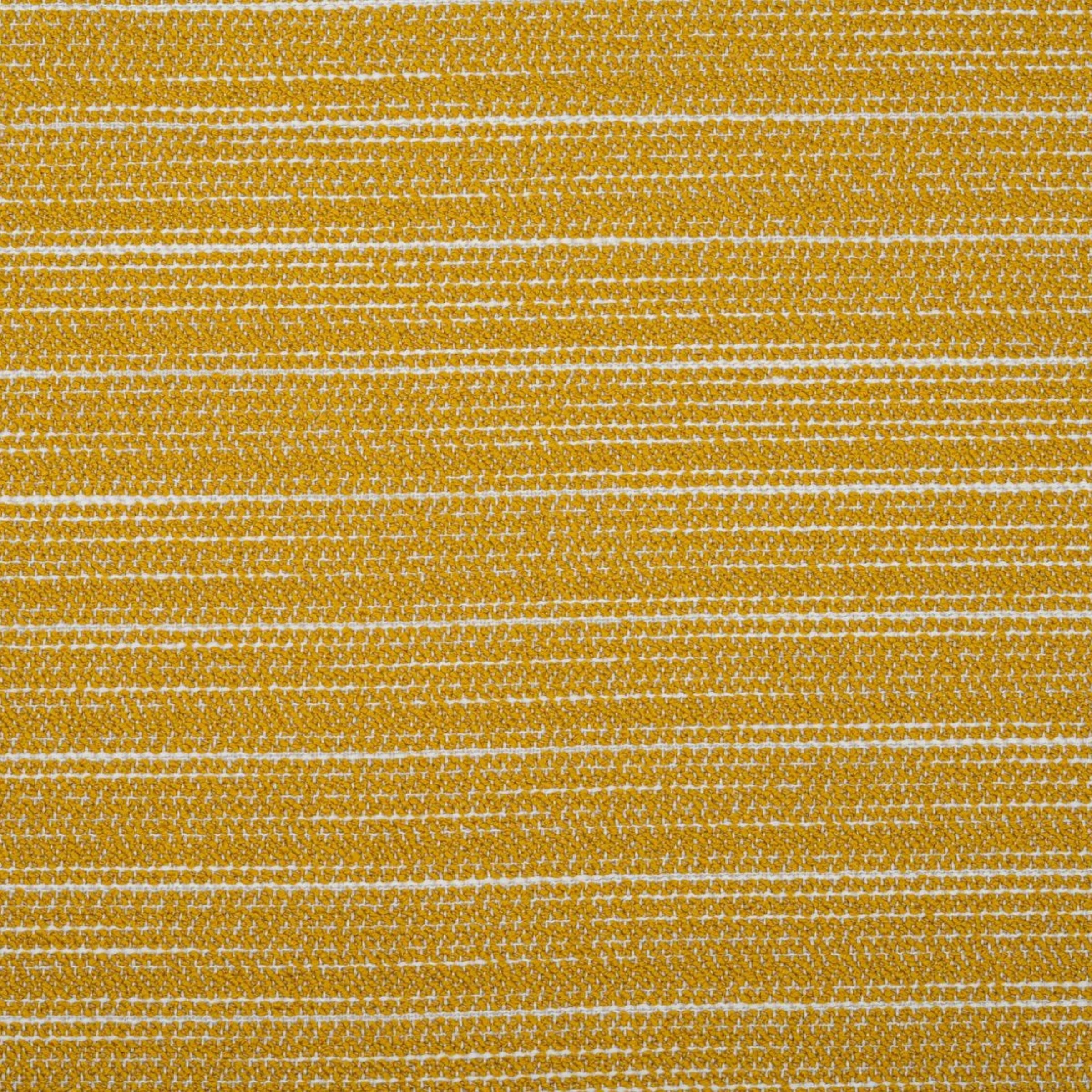 Zoomed out view of textured yellow and white upholstery pattern