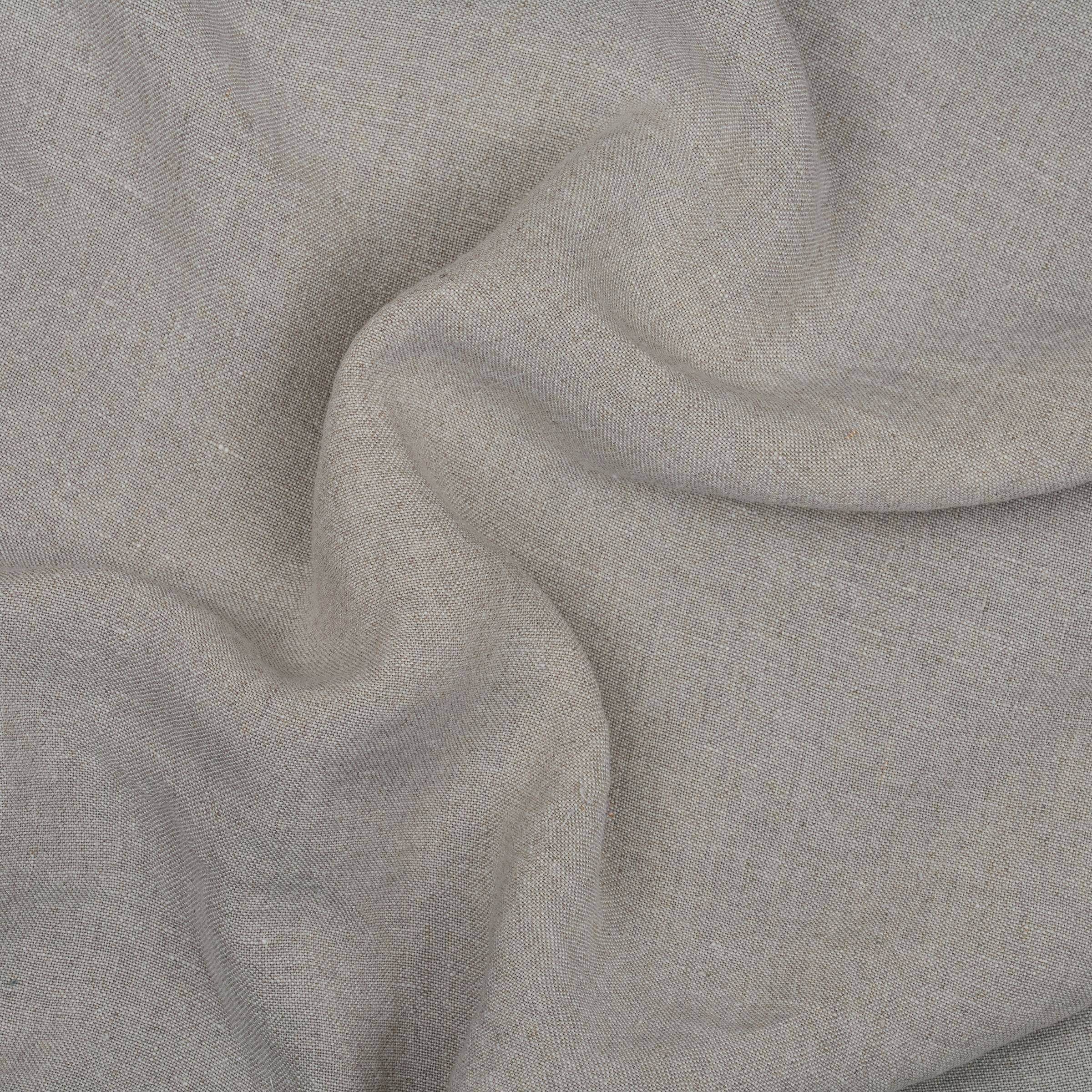 Gray plain weave fabric with wavy folds
