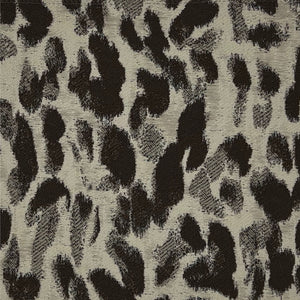Dark black cheetah spots on a dark beige canvas color base.