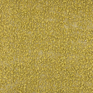 Bright yellow fuzzy boucle upholstery fabric, perfect for a statement piece.