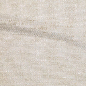 Wrinkled fold in a white linen fabric swatch