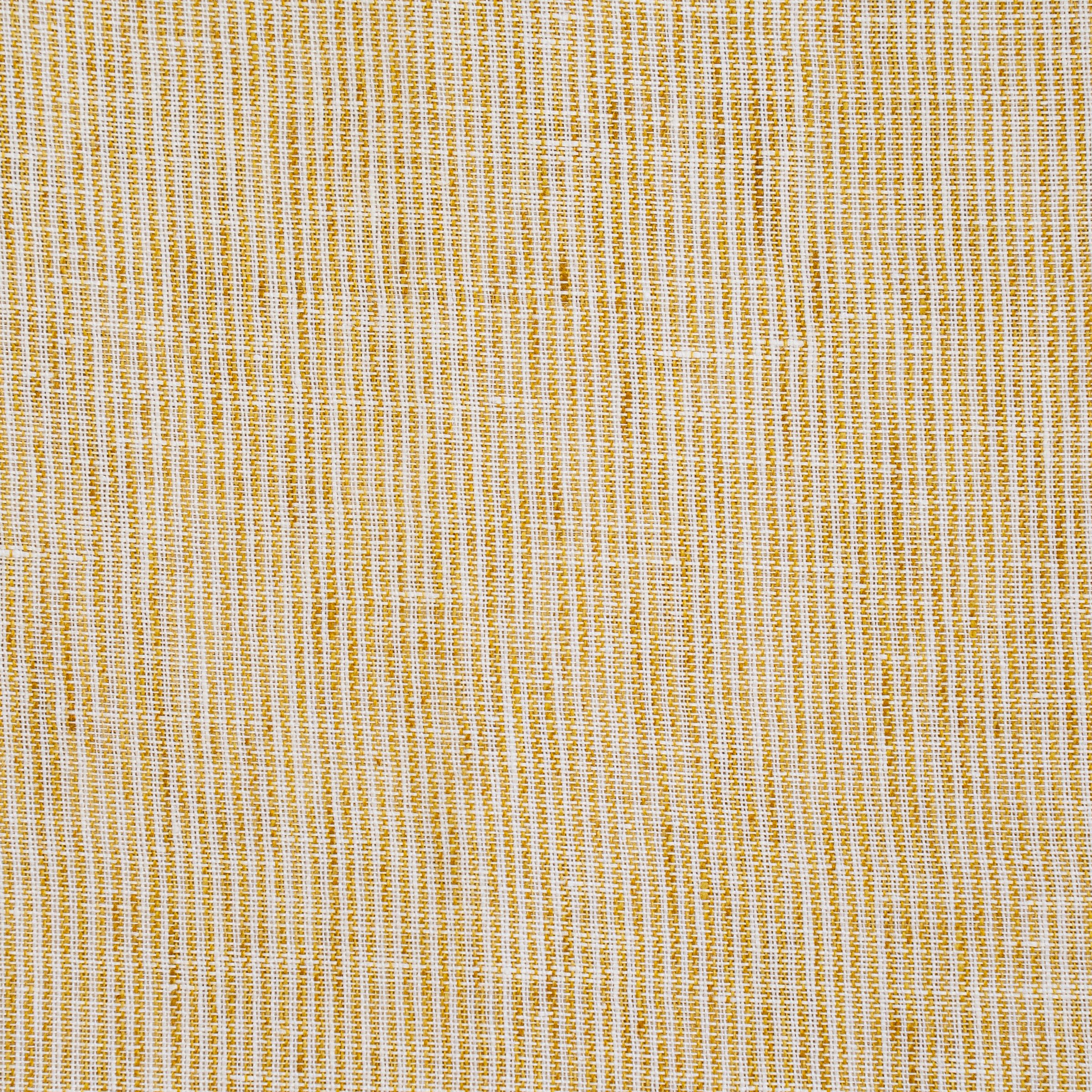 Textured yellow and white striped patterned fabric