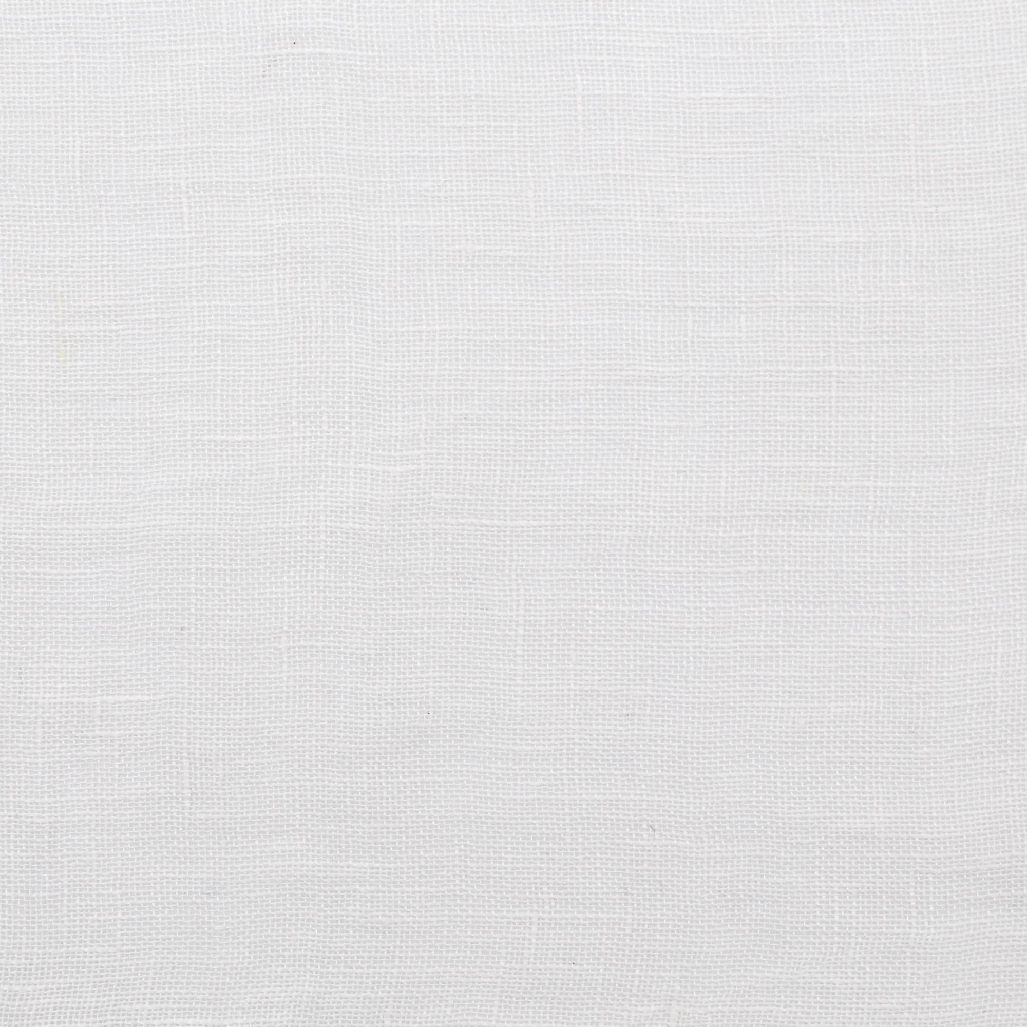 Solid white fabric with a consistent surface texture.