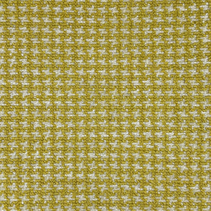Yellow upholstery featuring small scale off-white cross patterns.