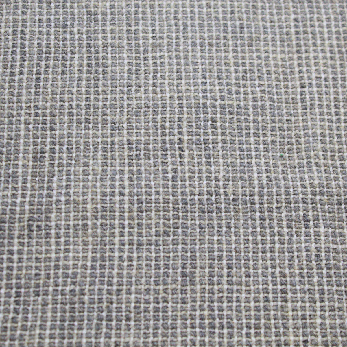 Distinct gray and white grid pattern woven into a textured fabric, creating dimension and depth. 