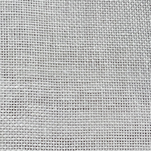Pure white linen fabric with a artificial weave, and gaps in the textile for light filtration.