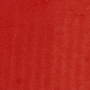 Keira is a vibrant red velvet fabric with dense pile and luxurious sheen.
