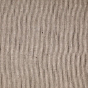 Beige and dark brown fabric with a fine, vertical stripe design.