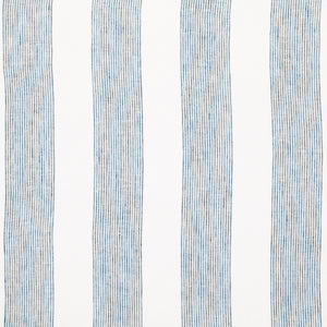 White fabric background with plenty of thin sea blue vertical lines.