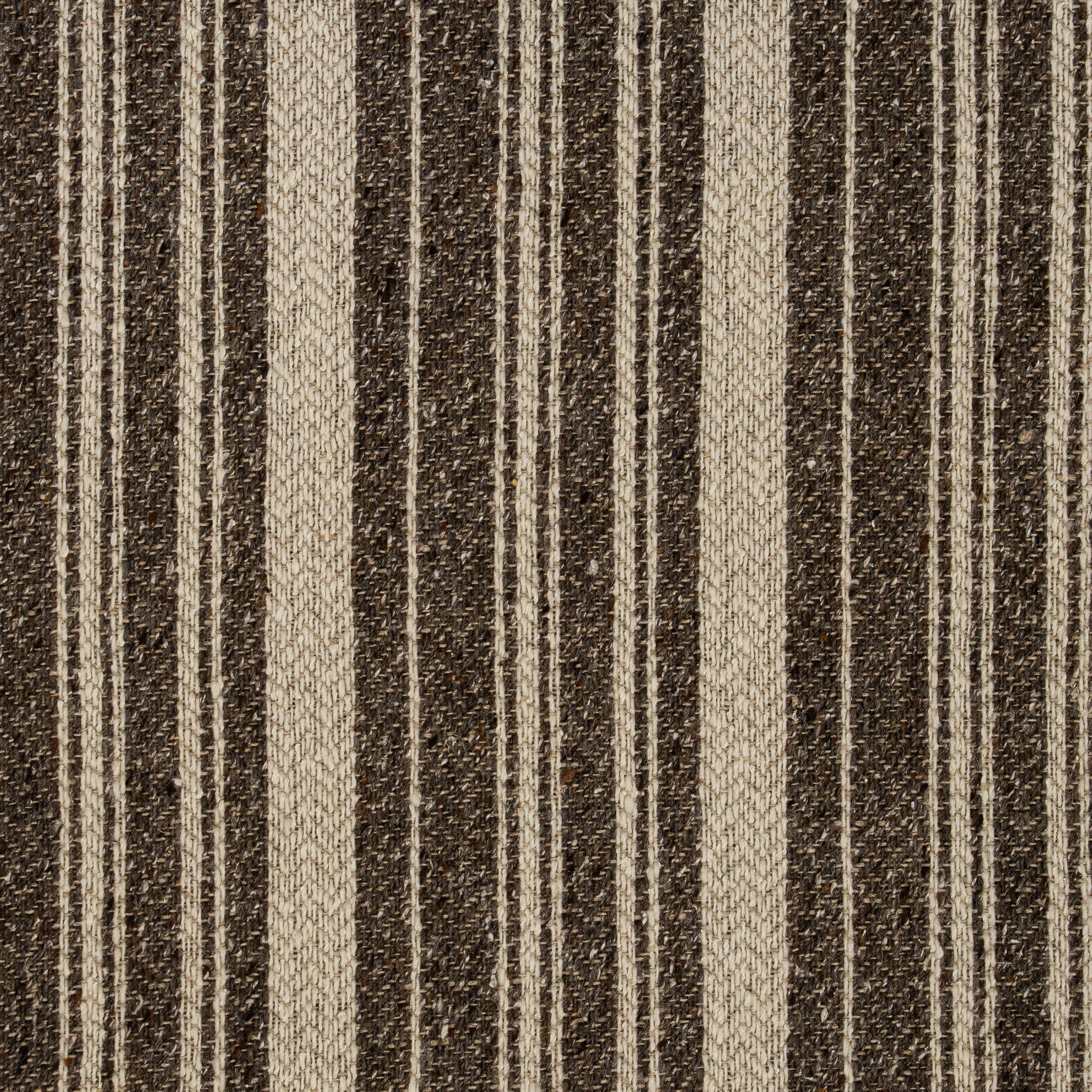 Textured fabric with vertical brown and beige stripes