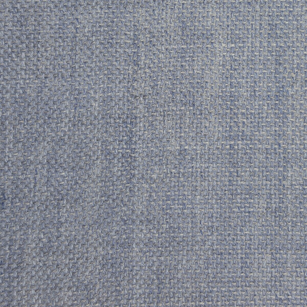 Soft blue color and subtle, smooth textured weave.