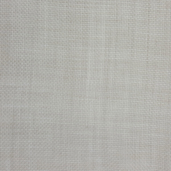 Eggshell colored fabric with a textured weave and light sheen.