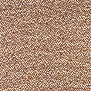 Mia is an upholstery fabric with a mottled texture with three interplaying fibers of orange, brown and white fibers, creating visual depth. 