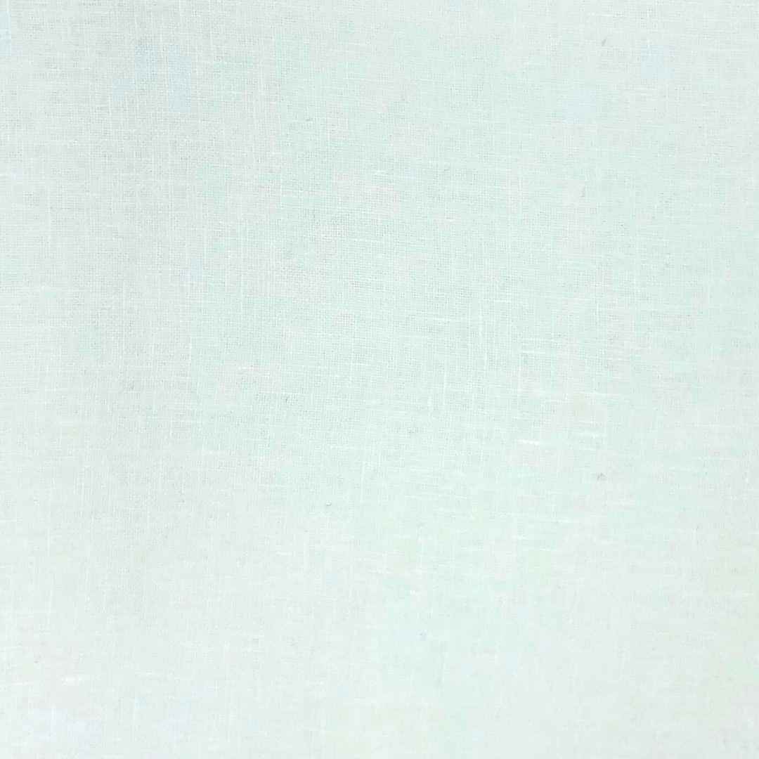 Pure white fabric with a weave of threads creating a subtle sheen.