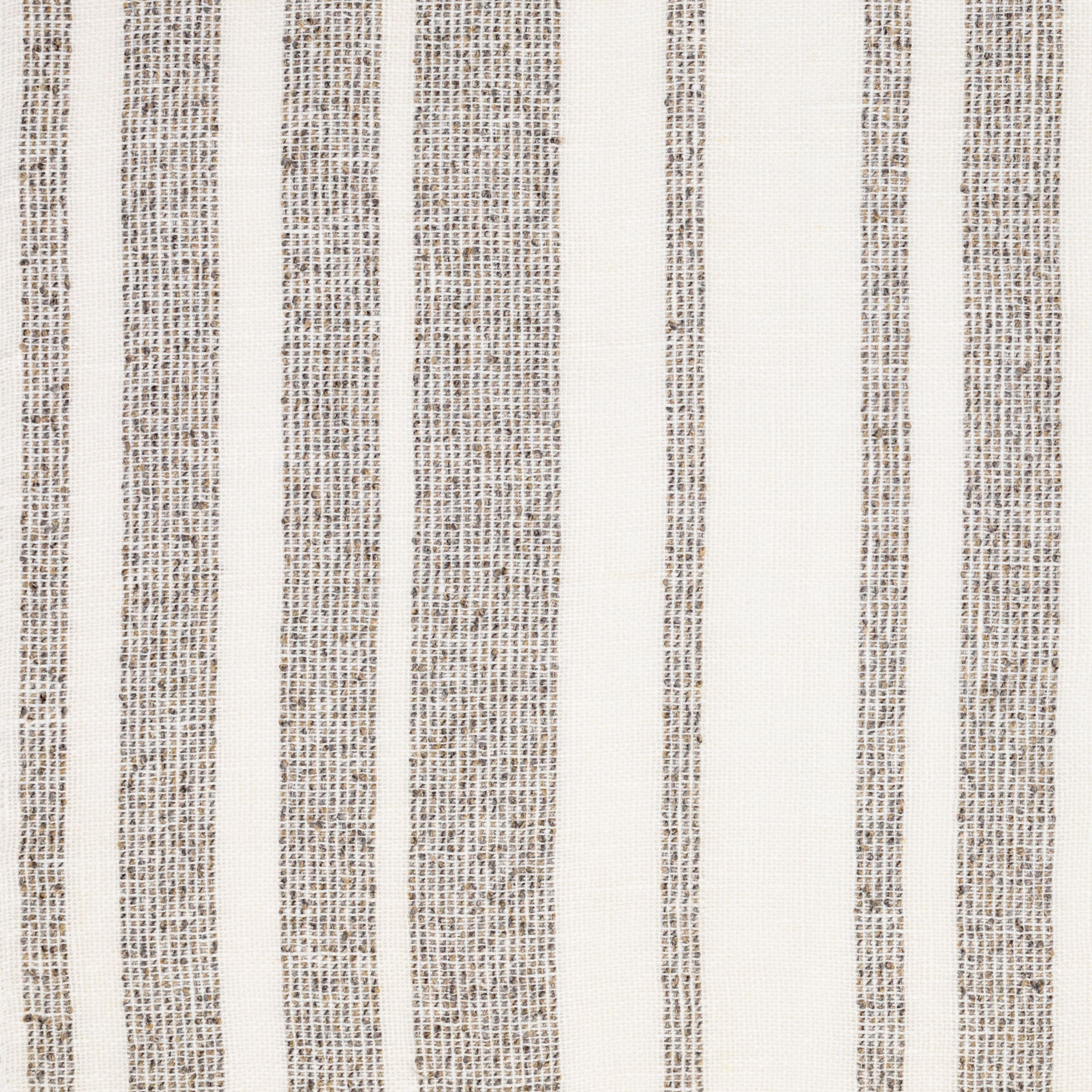Wide and thin, gray stripes on a white linen background.