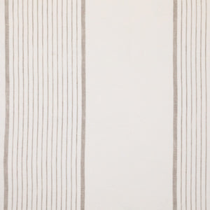 Off-white fabric with bold, distinct dark gray vertical stripes.