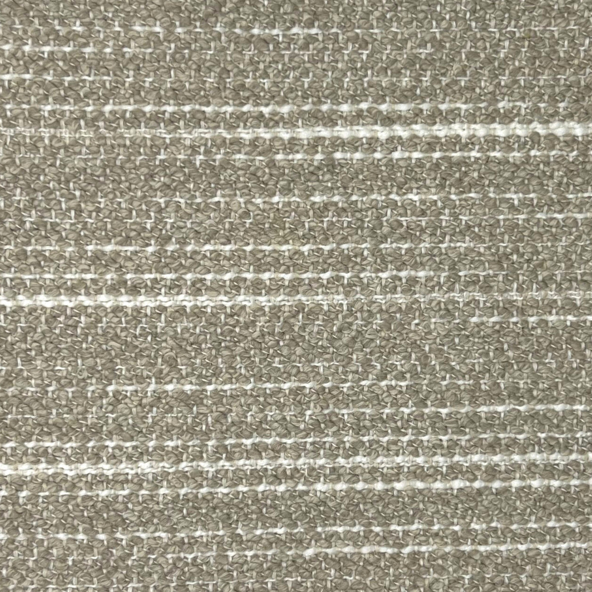 Ortona Beige is a warm beige upholstery fabric with a distinct woven texture and thin white stripes