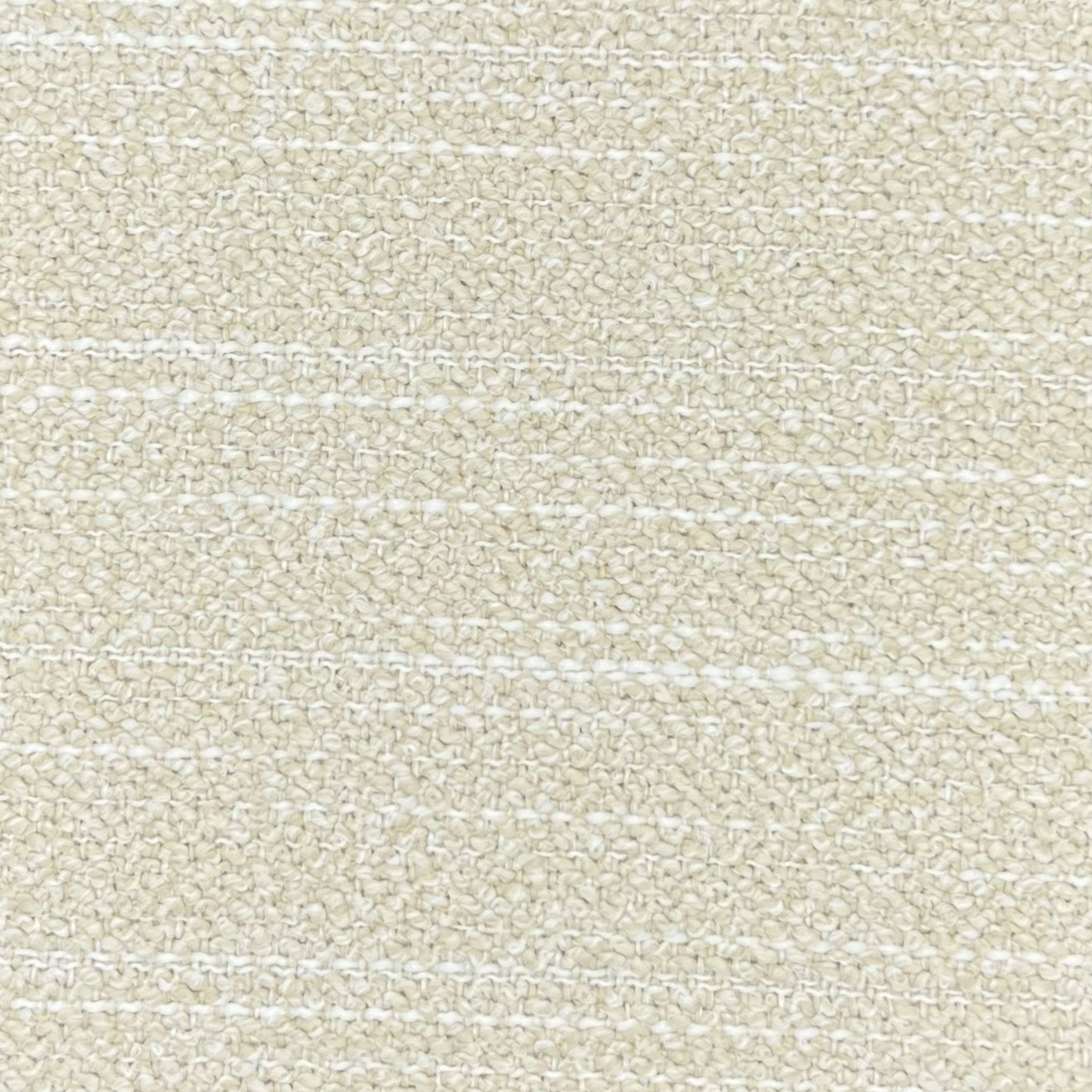 Ortona Cream upholstery fabric with a pronounced woven texture and subtle white or off-white horizontal stripes