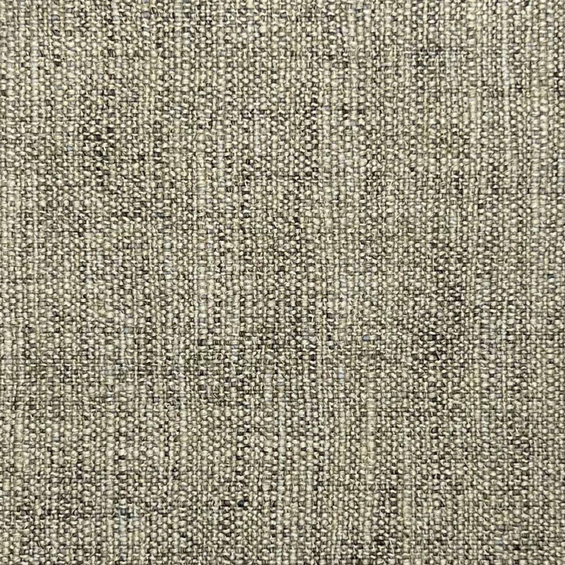 Dark gray upholstery fabric with a visible, slightly uneven plain weave and lighter gray threads interspersed.