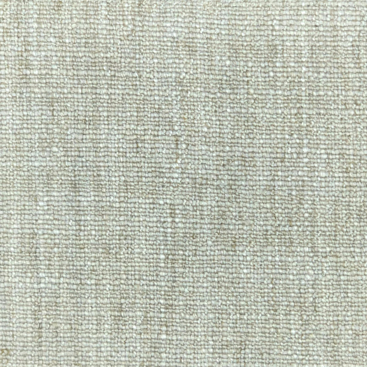 Close-up of off-white upholstery fabric showing a tight, consistent plain weave pattern with subtle color variations