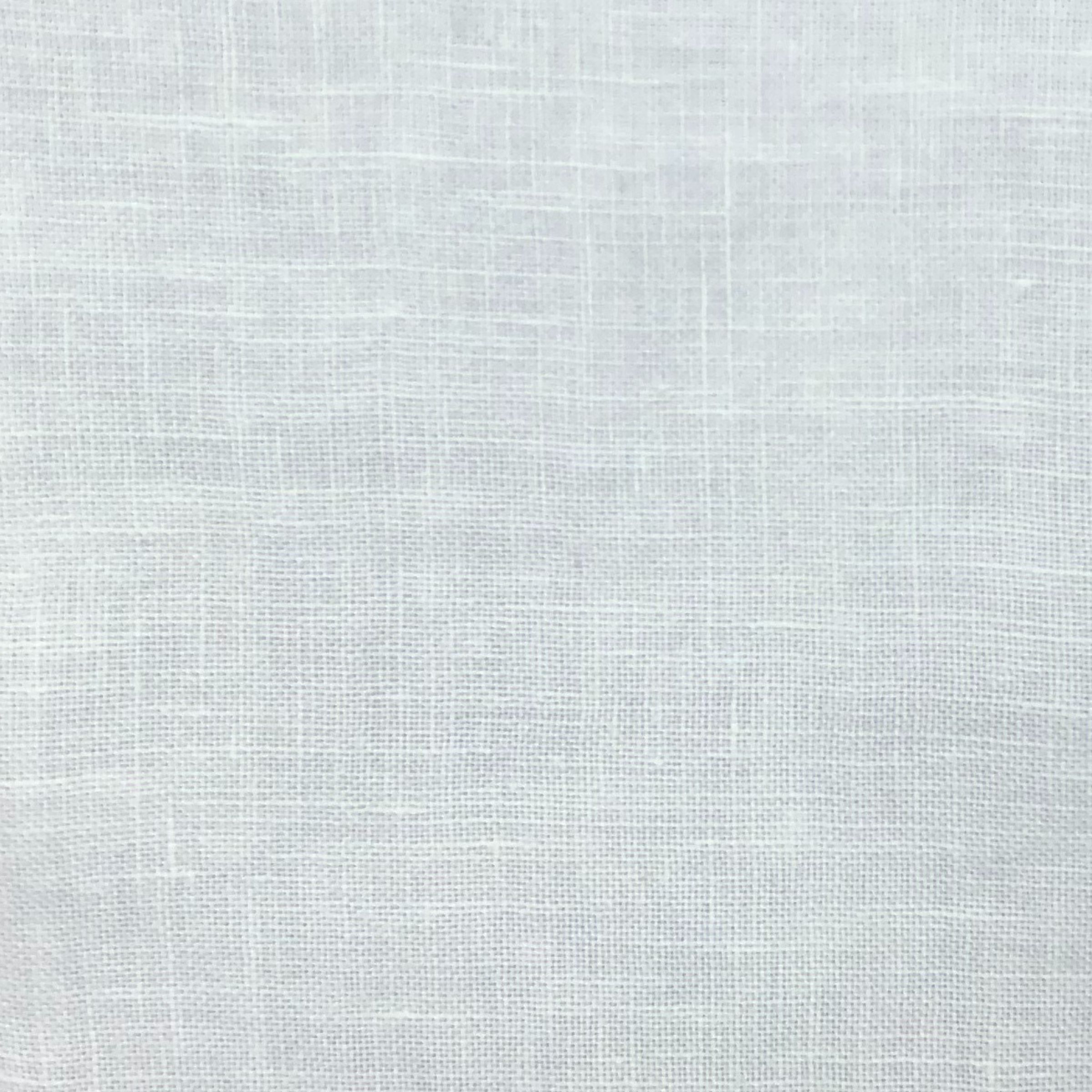 White upholstery fabric with a very fine, even plain weave and minimal texture.