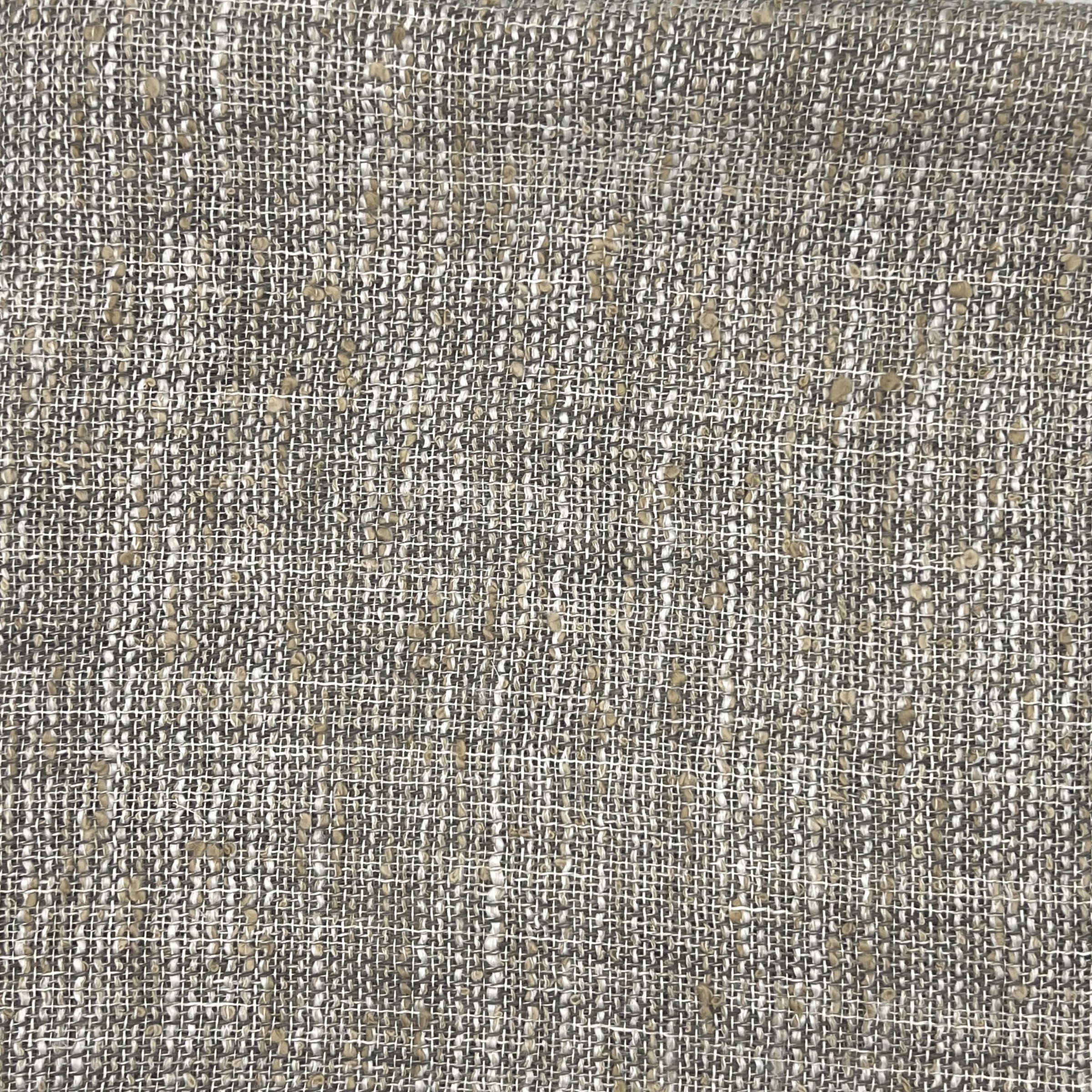 Gray fabric showing a consistent, tight plain weave pattern with almost uniform color and very fine, scattered lighter threads.