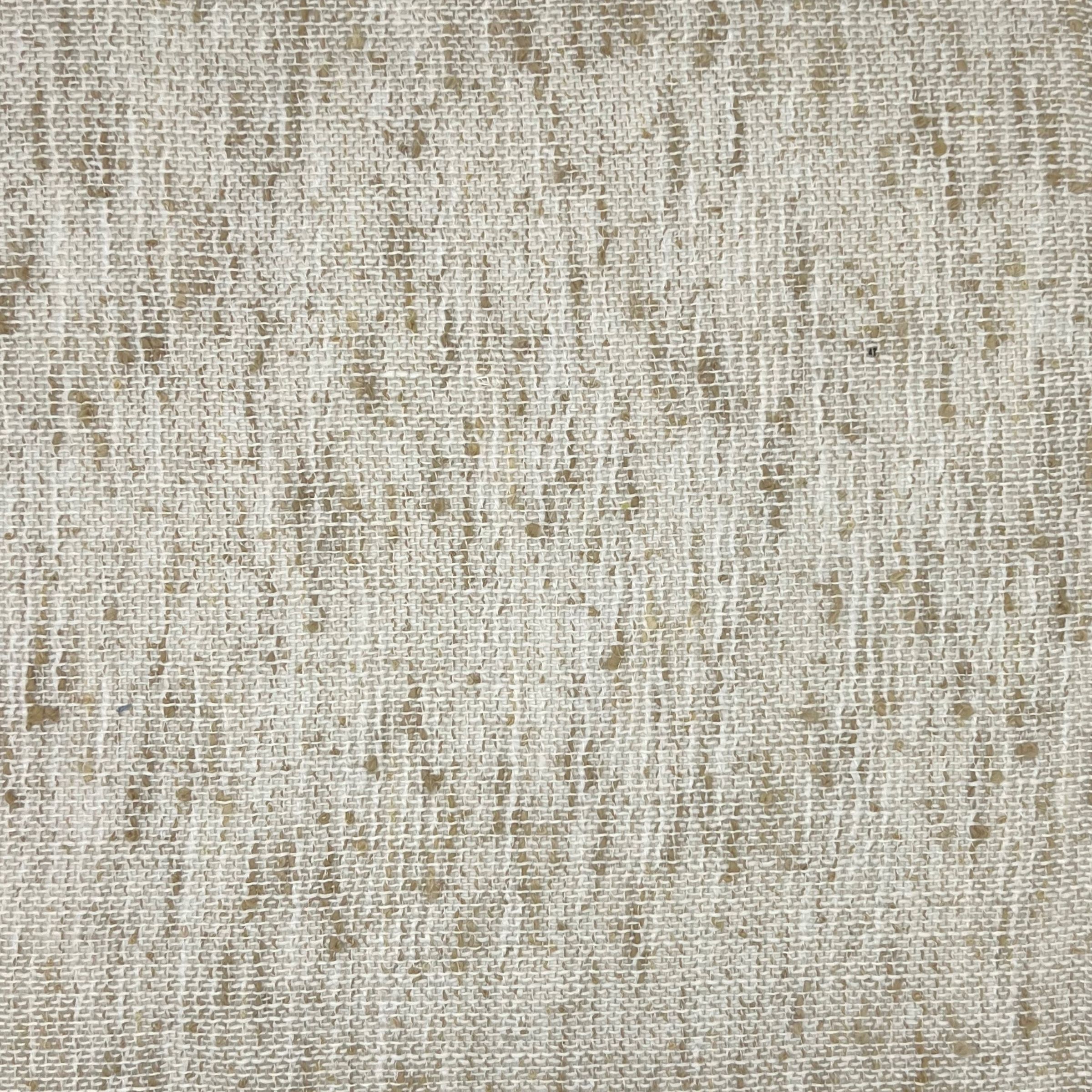 Light beige upholstery fabric with a fine weave and subtle darker beige threads creating a slightly mottled appearance.